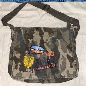 Children’s Place kids camouflage messenger bag.